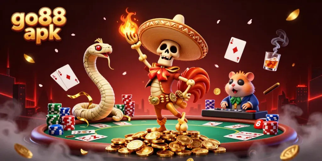 Experience the excitement of go88 apk gameplay with vibrant characters in an immersive casino scene.