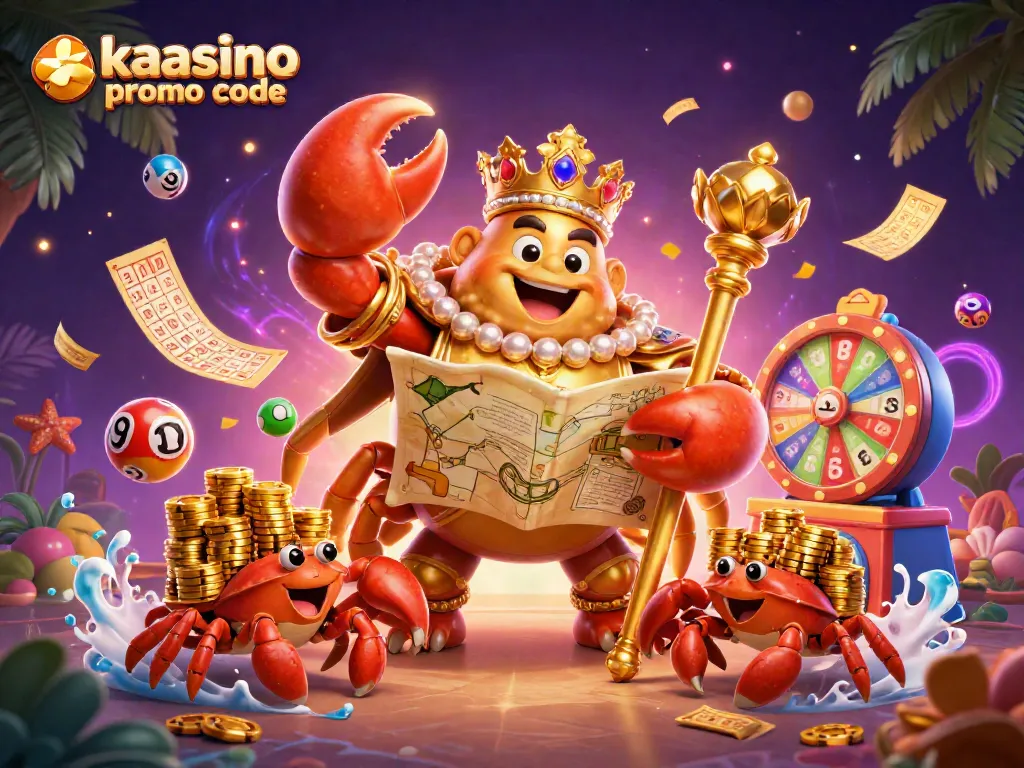 Discover winning thrills with the kaasino promo code in this vibrant 3D casino illustration.