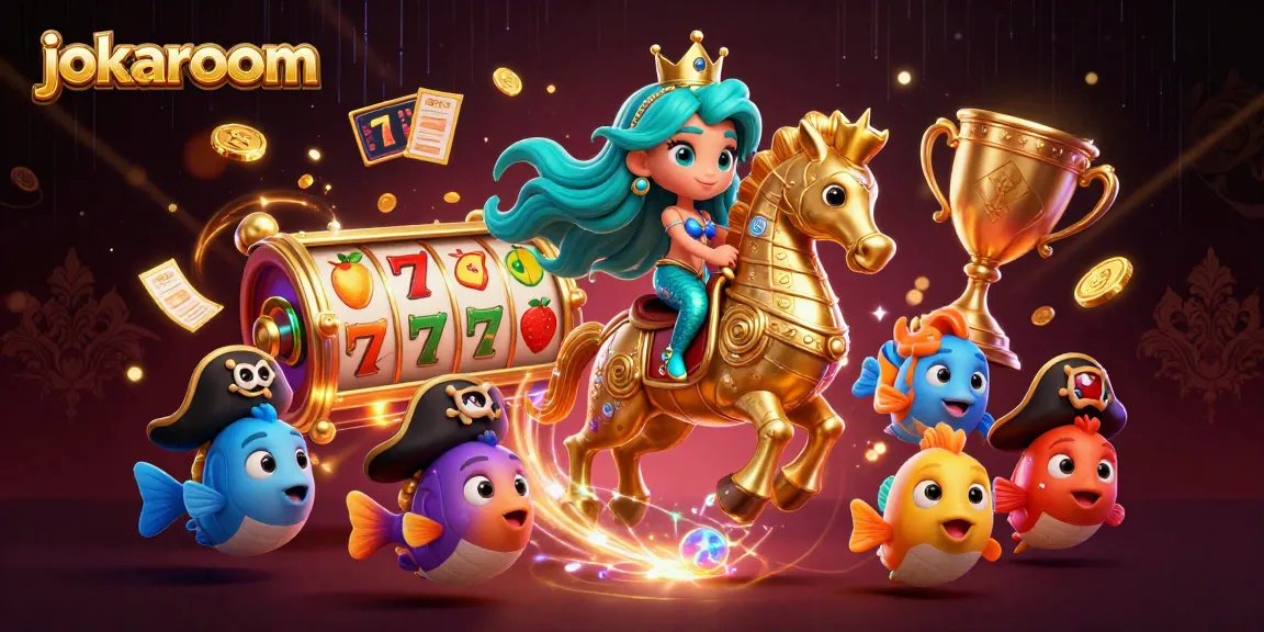 Spin and win with jokaroom's vibrant pokies scene showcasing mermaids and slot adventures.