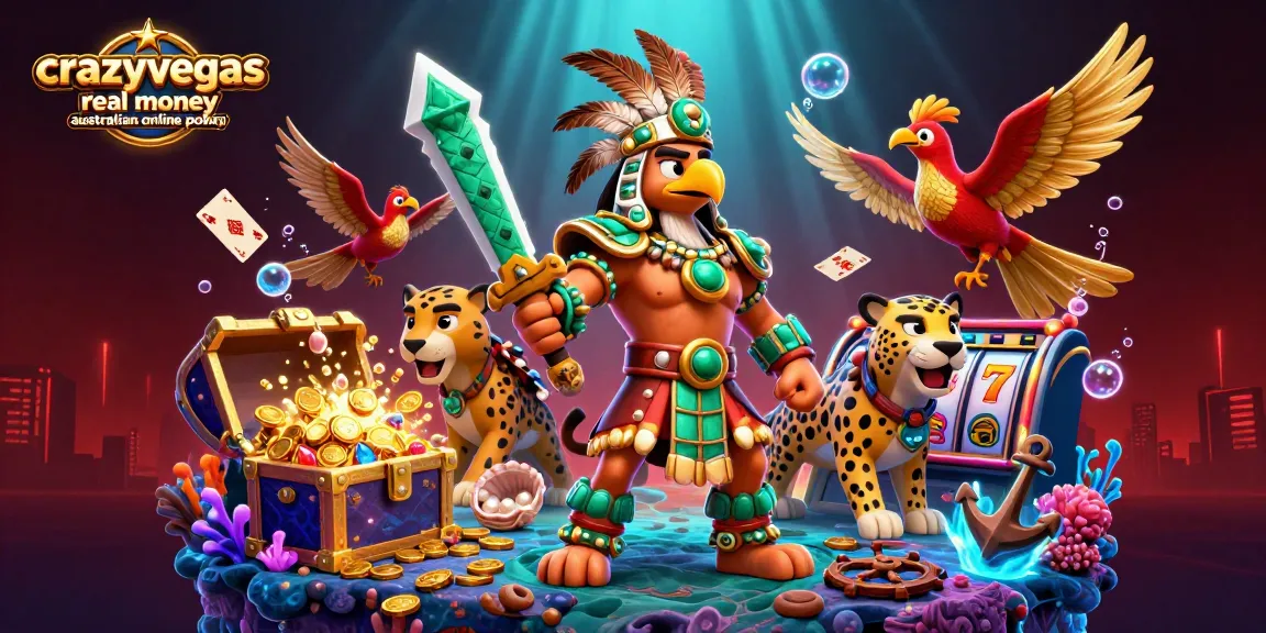 Experience crazyvegas real money australian online pokies with vibrant characters and immersive casino elements.